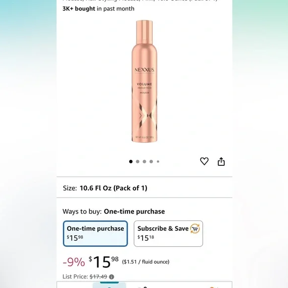 Nexxus Volume Medium Hold Mousse - Picture 5 of 12